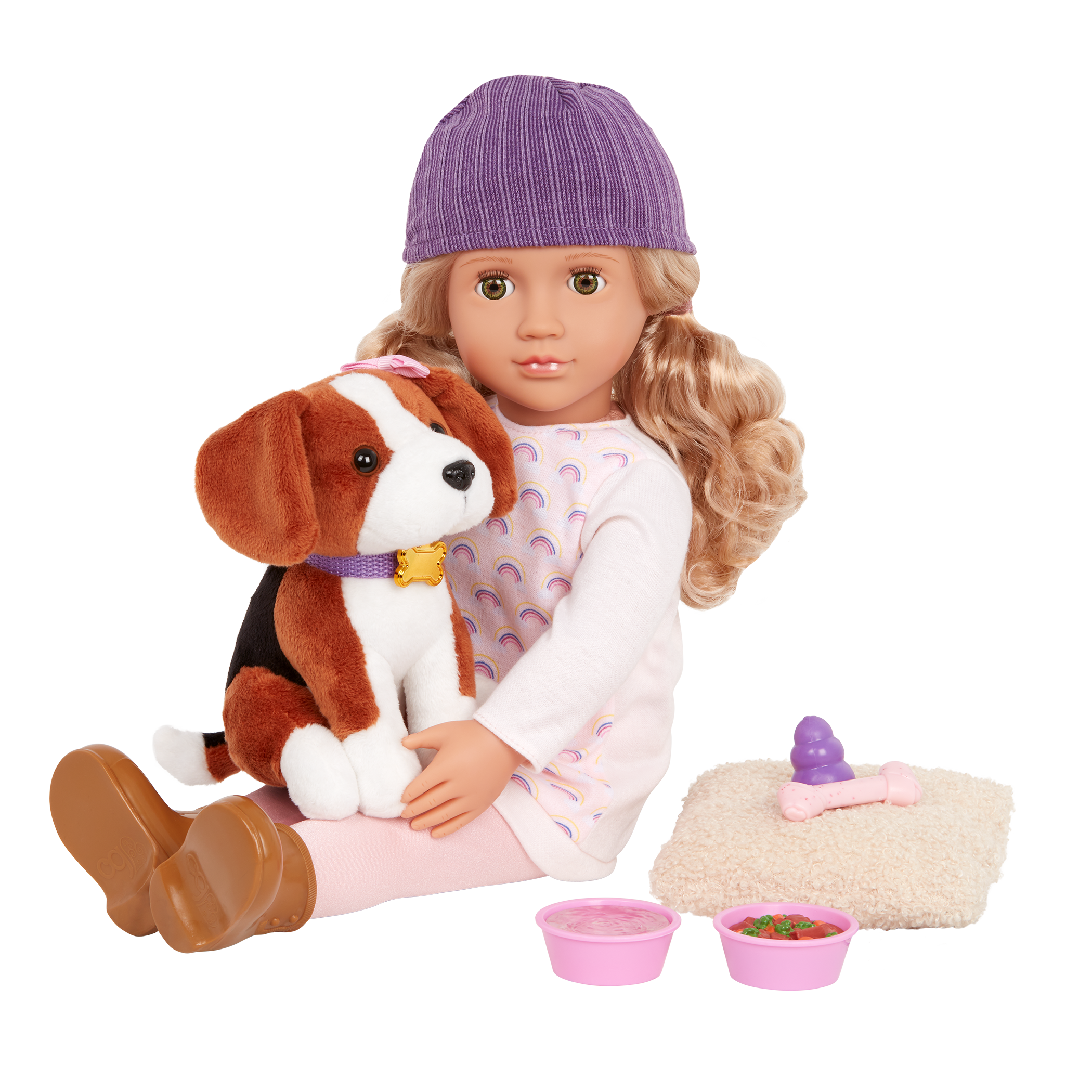 Bambola e cucciolo di beagle da 46 cm