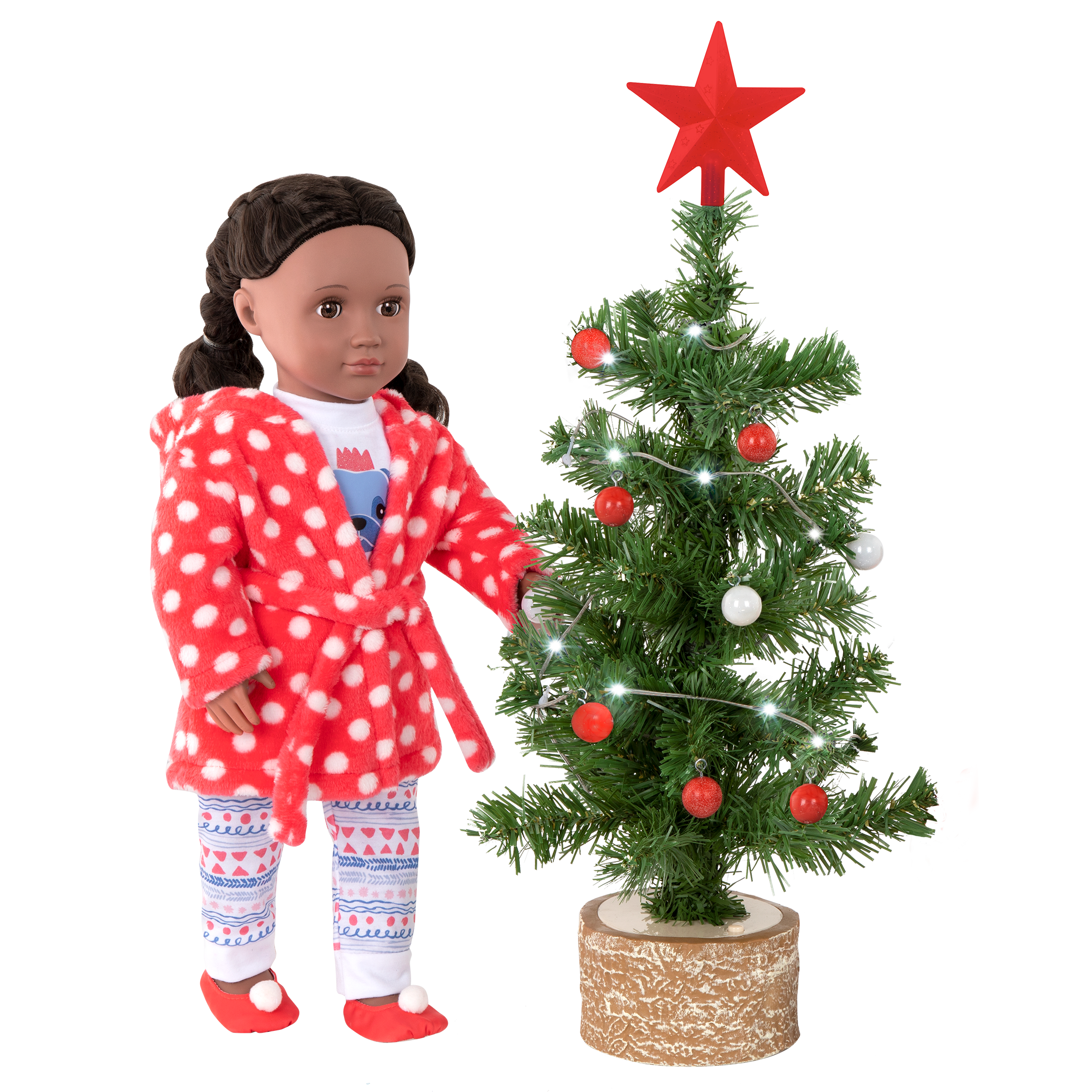 Albero di Natale con Lucine per Bambole da 46 centimetri
