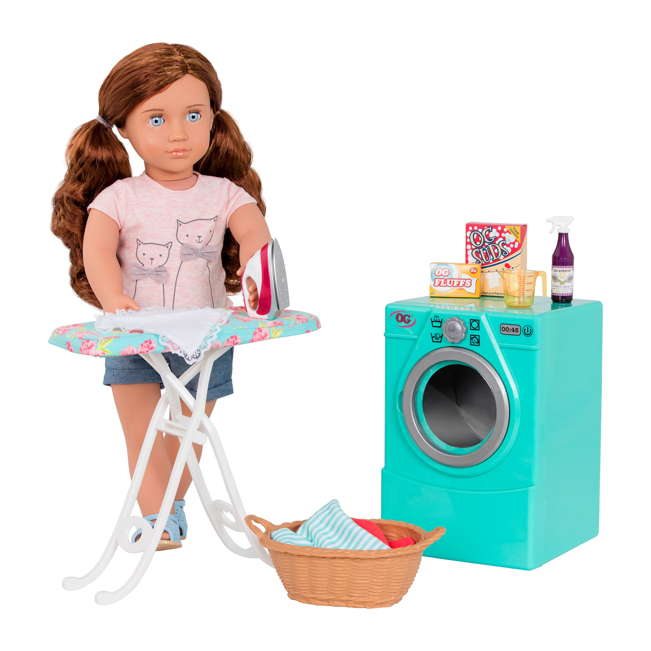 Set lavatrice per bambole da 46 centimetri