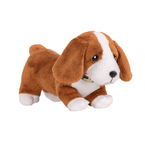 6-inch Posable Basset Hound Pup for 18-inch Dolls 