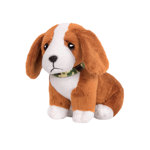 6-inch Posable Basset Hound Pup for 18-inch Dolls 