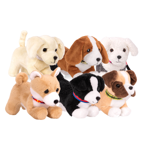 6-inch Posable Basset Hound Pup for 18-inch Dolls 