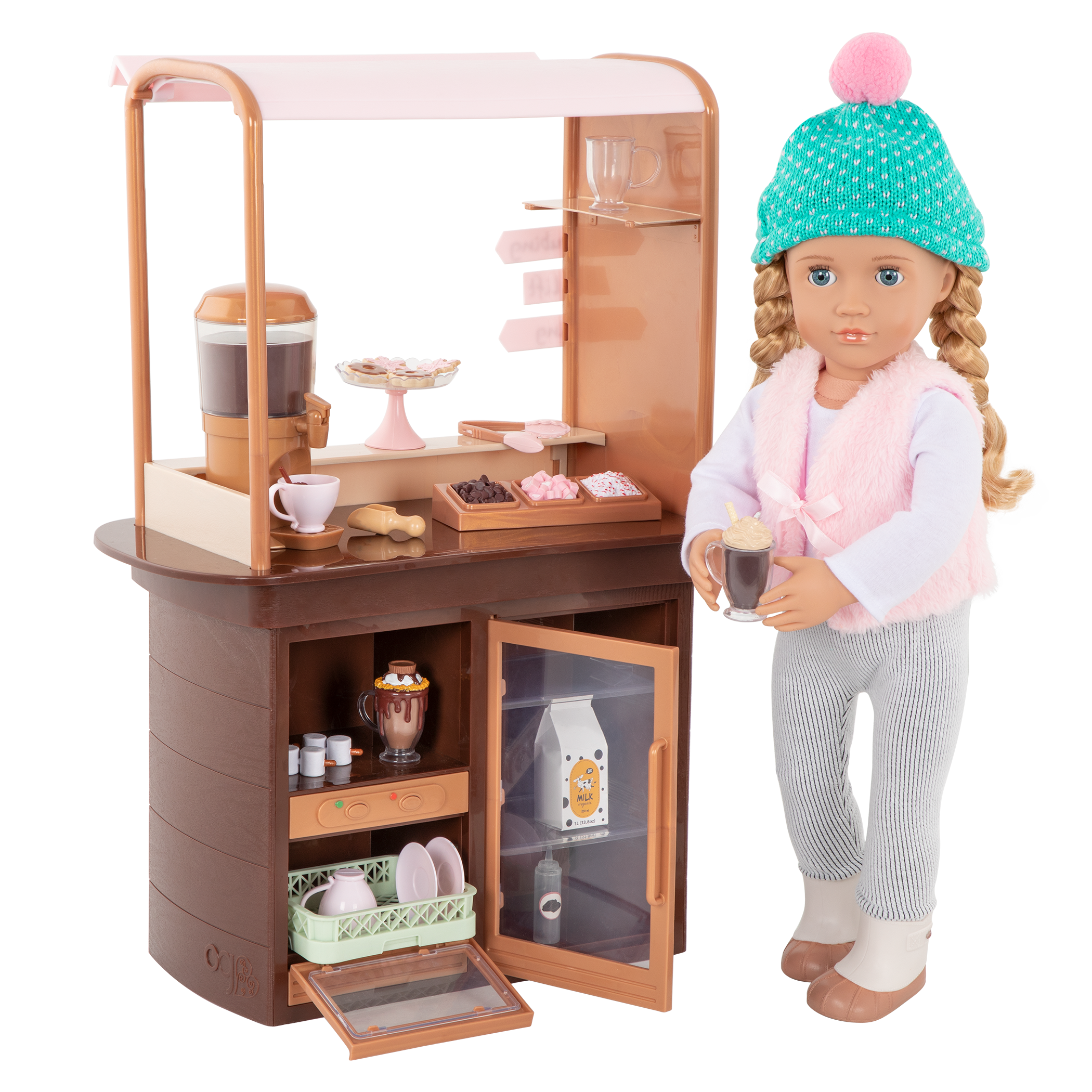 Choco-Tastic Hot Chocolate Stand for 18-inch Dolls 
